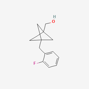 molecular formula C13H15FO B3011634 [3-[(2-Fluorophenyl)methyl]-1-bicyclo[1.1.1]pentanyl]methanol CAS No. 2287271-30-9