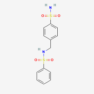 molecular formula C13H14N2O4S2 B3011638 4-(Benzenesulfonamidomethyl)benzenesulfonamide CAS No. 91662-91-8