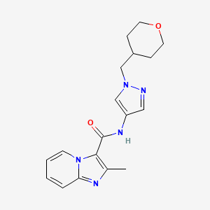 2-methyl-N-(1-((tetrahydro-2H-pyran-4-yl)methyl)-1H-pyrazol-4-yl)imidazo[1,2-a]pyridine-3-carboxamide