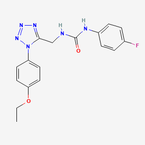 molecular formula C17H17FN6O2 B3011641 1-((1-(4-ethoxyphenyl)-1H-tetrazol-5-yl)methyl)-3-(4-fluorophenyl)urea CAS No. 1005293-24-2