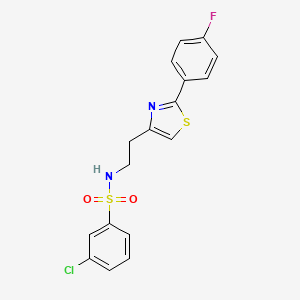 3-chloro-N-[2-[2-(4-fluorophenyl)-1,3-thiazol-4-yl]ethyl]benzenesulfonamide