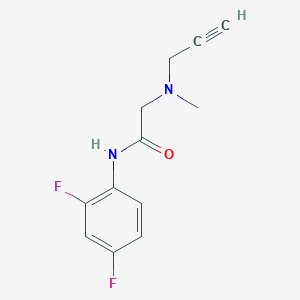 molecular formula C12H12F2N2O B3011646 N-(2,4-difluorophenyl)-2-[methyl(prop-2-yn-1-yl)amino]acetamide CAS No. 1808877-10-2