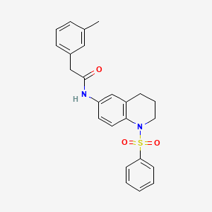 N-(1-(phenylsulfonyl)-1,2,3,4-tetrahydroquinolin-6-yl)-2-(m-tolyl)acetamide