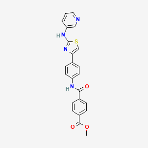 Methyl 4-((4-(2-(pyridin-3-ylamino)thiazol-4-yl)phenyl)carbamoyl)benzoate