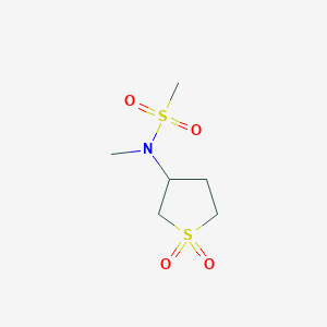 molecular formula C6H13NO4S2 B3011670 N-(1,1-二氧代-1lambda6-硫杂环-3-基)-N-甲基甲磺酰胺 CAS No. 898426-03-4