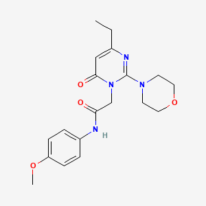 molecular formula C19H24N4O4 B3011686 2-(4-ethyl-2-morpholin-4-yl-6-oxopyrimidin-1(6H)-yl)-N-(4-methoxyphenyl)acetamide CAS No. 1251632-24-2