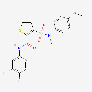 N-(3-chloro-4-fluorophenyl)-3-[(4-methoxyphenyl)(methyl)sulfamoyl]thiophene-2-carboxamide