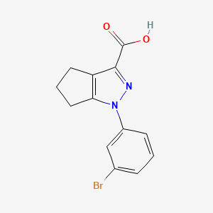 molecular formula C13H11BrN2O2 B3011702 1-(3-bromophenyl)-1H,4H,5H,6H-cyclopenta[c]pyrazole-3-carboxylic acid CAS No. 926234-60-8