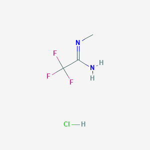 molecular formula C3H6ClF3N2 B3011703 2,2,2-Trifluoro-N-methylacetimidamide hydrochloride CAS No. 2107-06-4