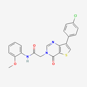 2-[7-(4-chlorophenyl)-4-oxothieno[3,2-d]pyrimidin-3(4H)-yl]-N-(2-methoxyphenyl)acetamide