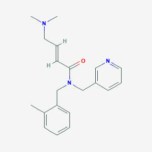 (E)-4-(Dimethylamino)-N-[(2-methylphenyl)methyl]-N-(pyridin-3-ylmethyl)but-2-enamide