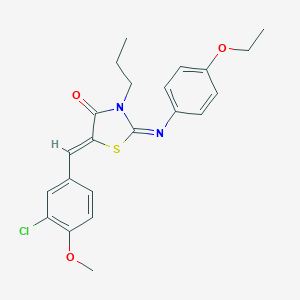 5-(3-Chloro-4-methoxybenzylidene)-2-[(4-ethoxyphenyl)imino]-3-propyl-1,3-thiazolidin-4-one