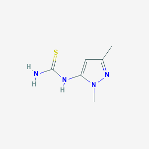 molecular formula C6H10N4S B3011713 N-(1,3-dimethyl-1H-pyrazol-5-yl)thiourea CAS No. 72620-48-5