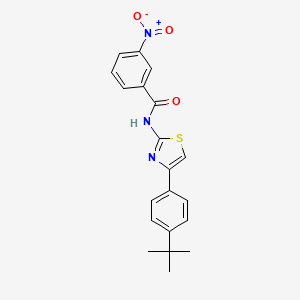 molecular formula C20H19N3O3S B3011720 N-[4-(4-tert-butylphenyl)-1,3-thiazol-2-yl]-3-nitrobenzamide CAS No. 330190-47-1