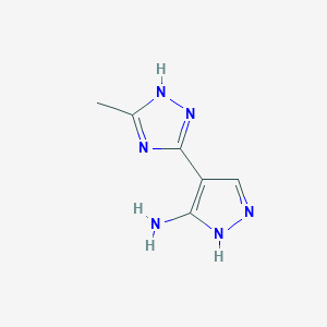 4-(5-methyl-1H-1,2,4-triazol-3-yl)-1H-pyrazol-5-amine