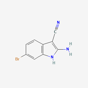 2-Amino-6-bromo-1H-indole-3-carbonitrile