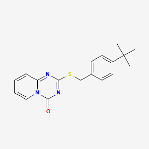 2-{[4-(tert-butyl)benzyl]sulfanyl}-4H-pyrido[1,2-a][1,3,5]triazin-4-one