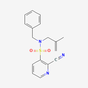 N-Benzyl-2-cyano-N-(2-methylprop-2-enyl)pyridine-3-sulfonamide