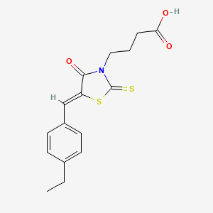 4-[(5Z)-5-[(4-ethylphenyl)methylidene]-4-oxo-2-sulfanylidene-1,3-thiazolidin-3-yl]butanoic acid