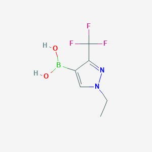 molecular formula C6H8BF3N2O2 B3011741 (1-Ethyl-3-(trifluoromethyl)-1H-pyrazol-4-yl)boronic acid CAS No. 2287228-20-8