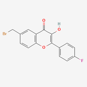 molecular formula C16H10BrFO3 B3011750 6-(bromomethyl)-2-(4-fluorophenyl)-3-hydroxy-4H-chromen-4-one CAS No. 1105193-28-9
