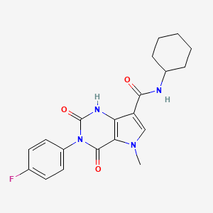 N-cyclohexyl-3-(4-fluorophenyl)-5-methyl-2,4-dioxo-2,3,4,5-tetrahydro-1H-pyrrolo[3,2-d]pyrimidine-7-carboxamide
