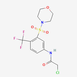 2-chloro-N-[3-morpholin-4-ylsulfonyl-4-(trifluoromethyl)phenyl]acetamide
