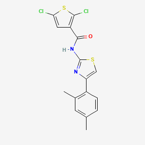 molecular formula C16H12Cl2N2OS2 B3011756 2,5-dichloro-N-(4-(2,4-dimethylphenyl)thiazol-2-yl)thiophene-3-carboxamide CAS No. 476626-98-9