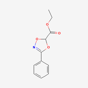 molecular formula C11H11NO4 B3011772 Ethyl 3-phenyl-1,4,2-dioxazole-5-carboxylate CAS No. 37829-38-2