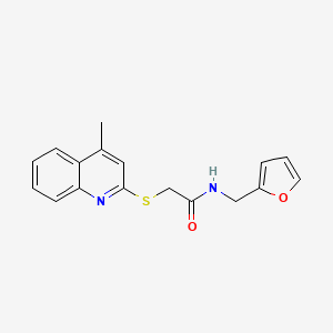 molecular formula C17H16N2O2S B3011779 N-呋喃-2-基甲基-2-(4-甲基-喹啉-2-基硫代)-乙酰胺 CAS No. 483286-09-5