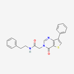 2-(4-oxo-7-phenylthieno[3,2-d]pyrimidin-3(4H)-yl)-N-(2-phenylethyl)acetamide