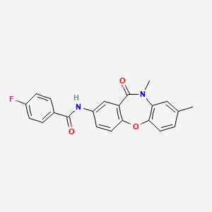 N-(8,10-dimethyl-11-oxo-10,11-dihydrodibenzo[b,f][1,4]oxazepin-2-yl)-4-fluorobenzamide