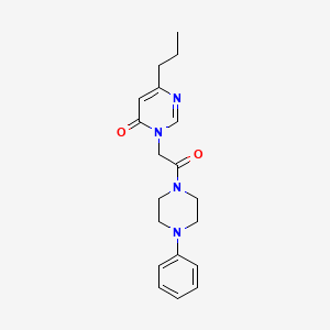 molecular formula C19H24N4O2 B3011804 3-(2-oxo-2-(4-phenylpiperazin-1-yl)ethyl)-6-propylpyrimidin-4(3H)-one CAS No. 1209741-23-0