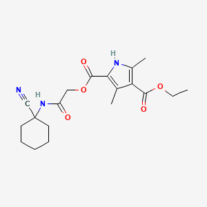 molecular formula C19H25N3O5 B3011805 2-O-[2-[(1-cyanocyclohexyl)amino]-2-oxoethyl] 4-O-ethyl 3,5-dimethyl-1H-pyrrole-2,4-dicarboxylate CAS No. 926142-32-7