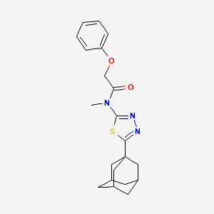 molecular formula C21H25N3O2S B3011808 N-[5-(1-adamantyl)-1,3,4-thiadiazol-2-yl]-N-methyl-2-phenoxyacetamide CAS No. 392320-89-7