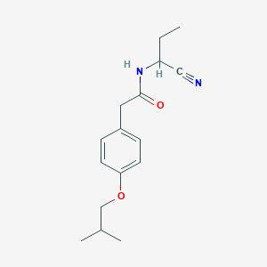 molecular formula C16H22N2O2 B3011809 N-(1-cyanopropyl)-2-[4-(2-methylpropoxy)phenyl]acetamide CAS No. 1355912-50-3