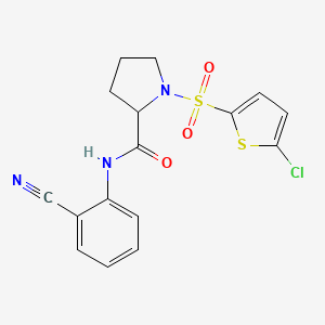 1-((5-chlorothiophen-2-yl)sulfonyl)-N-(2-cyanophenyl)pyrrolidine-2-carboxamide