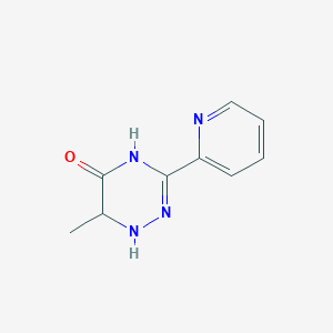 molecular formula C9H10N4O B3011813 3-(2-Pyridyl)-6-methyl-1,4,5,6-tetrahydro-1,2,4-triazin-5-one CAS No. 60348-41-6