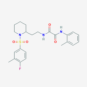 N1-(2-(1-((4-fluoro-3-methylphenyl)sulfonyl)piperidin-2-yl)ethyl)-N2-(o-tolyl)oxalamide