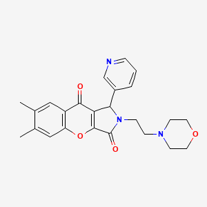 6,7-Dimethyl-2-(2-morpholinoethyl)-1-(pyridin-3-yl)-1,2-dihydrochromeno[2,3-c]pyrrole-3,9-dione