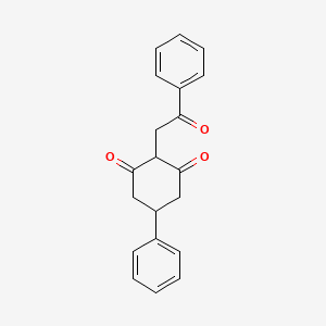 molecular formula C20H18O3 B3011835 2-(2-Oxo-2-phenylethyl)-5-phenylcyclohexane-1,3-dione CAS No. 35556-97-9