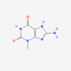 molecular formula C6H7N5O2 B3011838 8-Amino-3-methyl-2,3,6,7-tetrahydro-1H-purine-2,6-dione CAS No. 154640-05-8