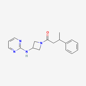 molecular formula C17H20N4O B3011842 3-苯基-1-(3-(嘧啶-2-氨基)氮杂环丁-1-基)丁-1-酮 CAS No. 2194846-51-8