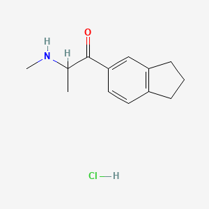 1-(2,3-Dihydro-1H-inden-5-yl)-2-(methylamino)propan-1-one;hydrochloride