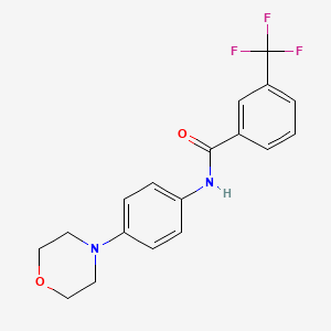 molecular formula C18H17F3N2O2 B3011857 N-[4-(morpholin-4-yl)phenyl]-3-(trifluoromethyl)benzamide CAS No. 250714-44-4