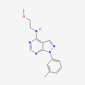 molecular formula C15H17N5O B3011859 N-(2-methoxyethyl)-1-(3-methylphenyl)pyrazolo[3,4-d]pyrimidin-4-amine CAS No. 393784-32-2