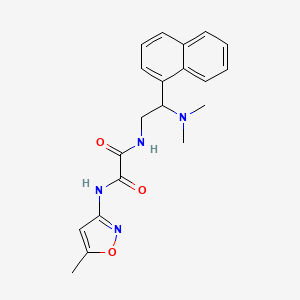 molecular formula C20H22N4O3 B3011863 N1-(2-(二甲氨基)-2-(萘-1-基)乙基)-N2-(5-甲基异恶唑-3-基)草酰胺 CAS No. 941933-42-2