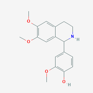 molecular formula C18H21NO4 B3011874 4-(6,7-Dimethoxy-1,2,3,4-tetrahydroisoquinolin-1-yl)-2-methoxyphenol CAS No. 374700-78-4