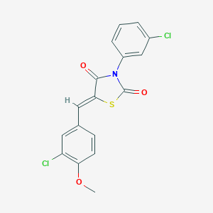 molecular formula C17H11Cl2NO3S B301188 5-(3-Chloro-4-methoxybenzylidene)-3-(3-chlorophenyl)-1,3-thiazolidine-2,4-dione 