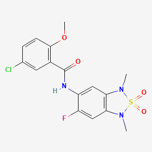 5-chloro-N-(6-fluoro-1,3-dimethyl-2,2-dioxido-1,3-dihydrobenzo[c][1,2,5]thiadiazol-5-yl)-2-methoxybenzamide